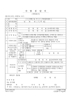 사망진단서 사망진단서